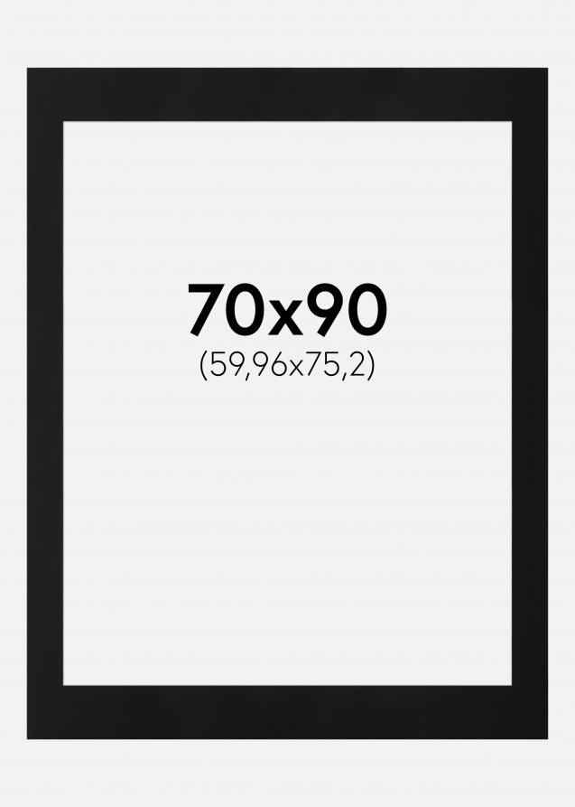 Passe-partout Nero Standard (Bordo interno bianco) 70x90 cm (59,96x75,2)