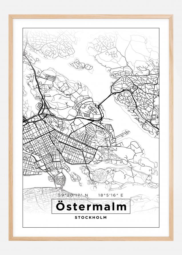 Mappa - Östermalm - Poster bianco