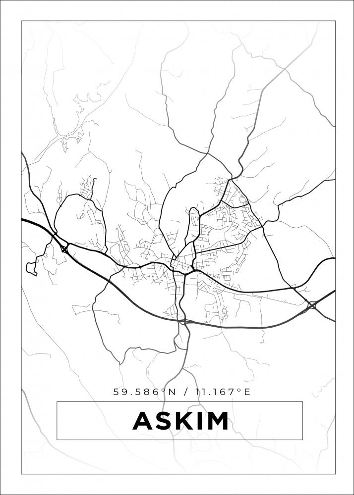 Mappa - Askim - Poster bianco
