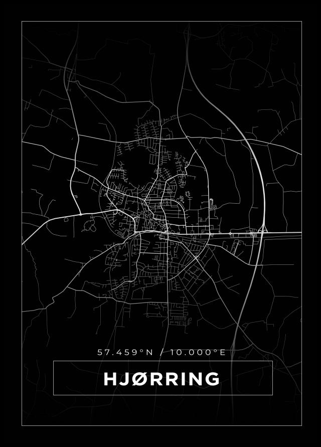 Mappa - Hjørring - Poster nero