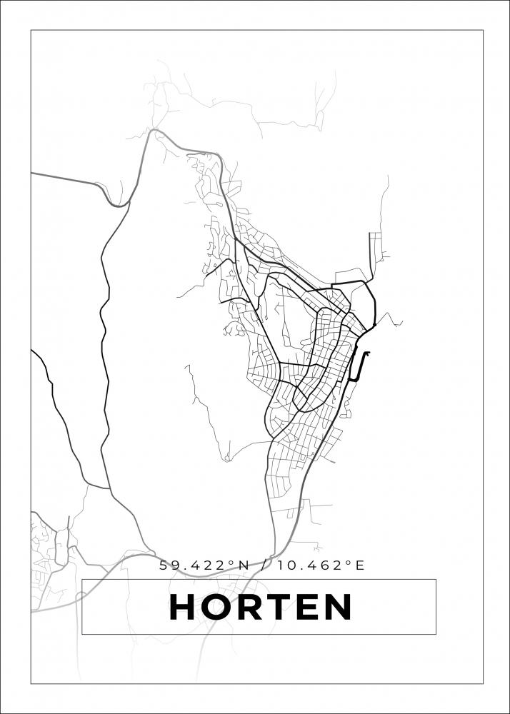 Mappa - Horten - Poster bianco