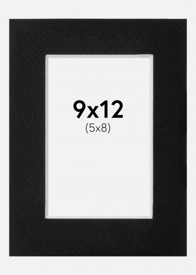 Passe-partout Nero Standard (Bordo interno bianco) 9x12 cm (5x8)