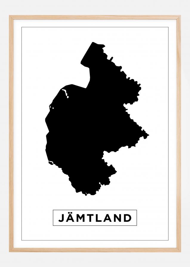 Mappa - Jämtland - Poster bianco