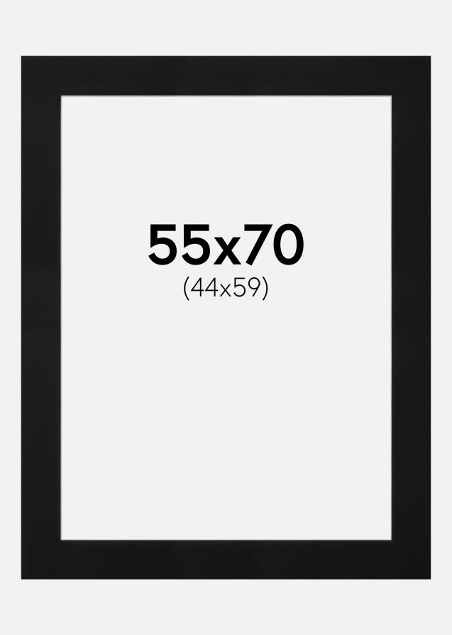 Passe-partout Nero Standard (Bordo interno bianco) 55x70 cm (44x59)
