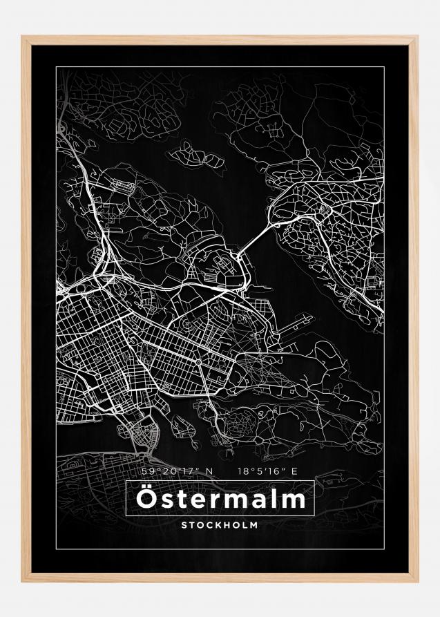 Mappa - Östermalm - Poster nero
