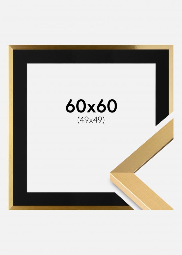 Cornice Selection Oro 60x60 cm - Passe-partout Nero 50x50 cm
