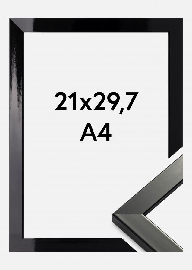 Cornice Uppsala Vetro acrilico Nero Laccato lucido 21x29,7 cm (A4)