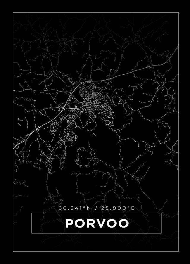 Mappa - Porvoo - Poster nero