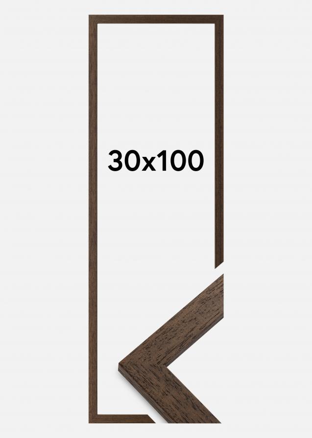 Cornice Brown Wood Vetro acrilico 30x100 cm