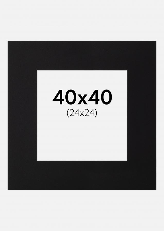 Passe-partout Nero Standard (Bordo interno bianco) 40x40 cm (24x24)