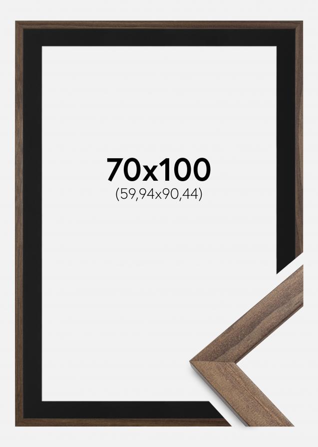 Cornice Stilren Noce 70x100 cm - Passe-partout Nero 24x36 inches