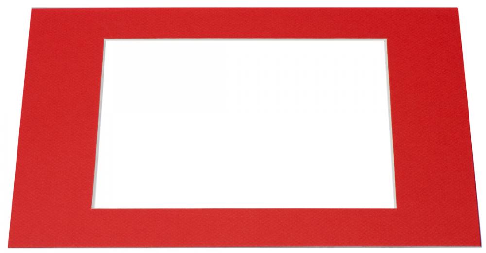 Passe-partout Rosso (Bordo interno bianco) - Su misura