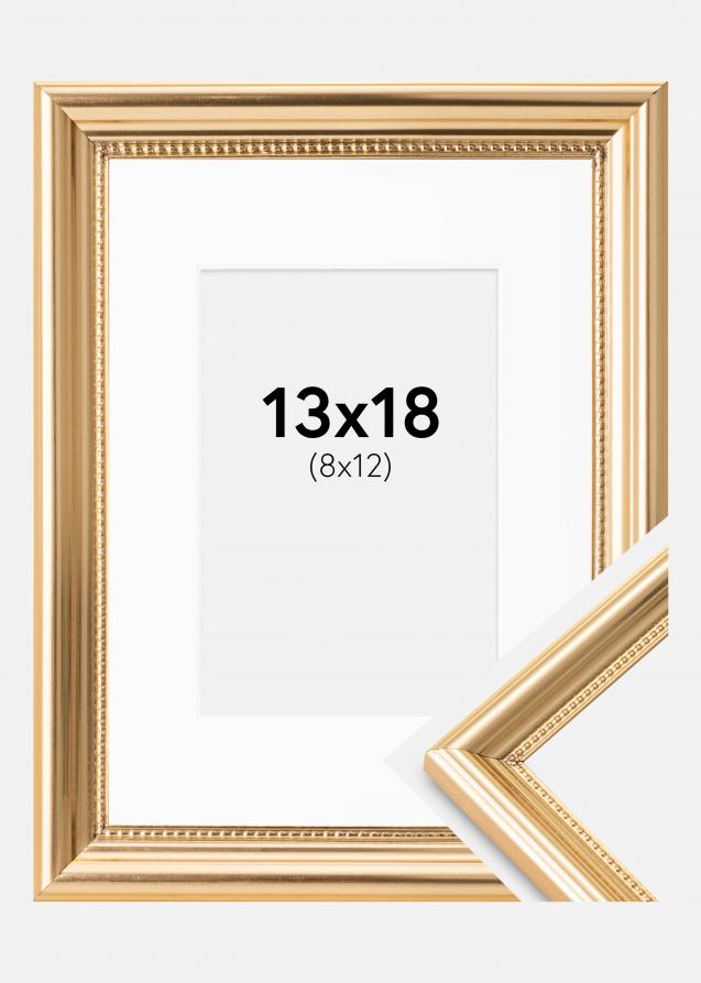Cornice Gala Oro 13x18 cm - Passe-partout Bianco 9x13 cm