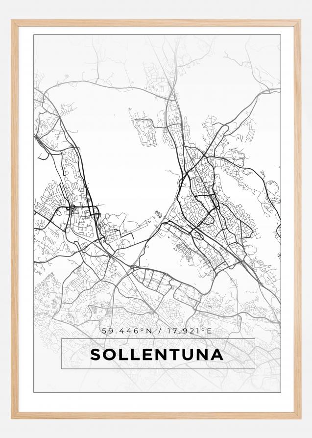Mappa - Sollentuna - Poster bianco
