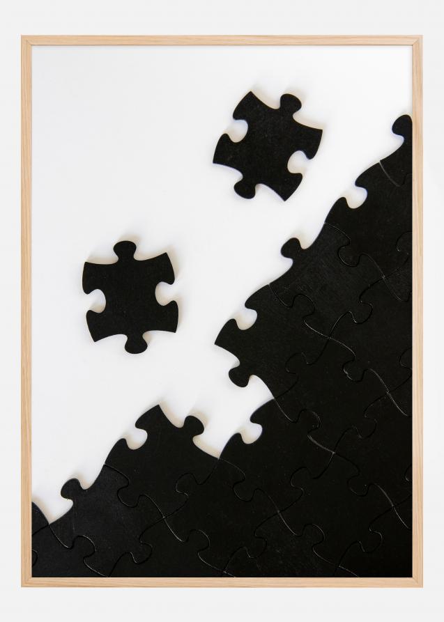 Poster pezzo puzzle nero
