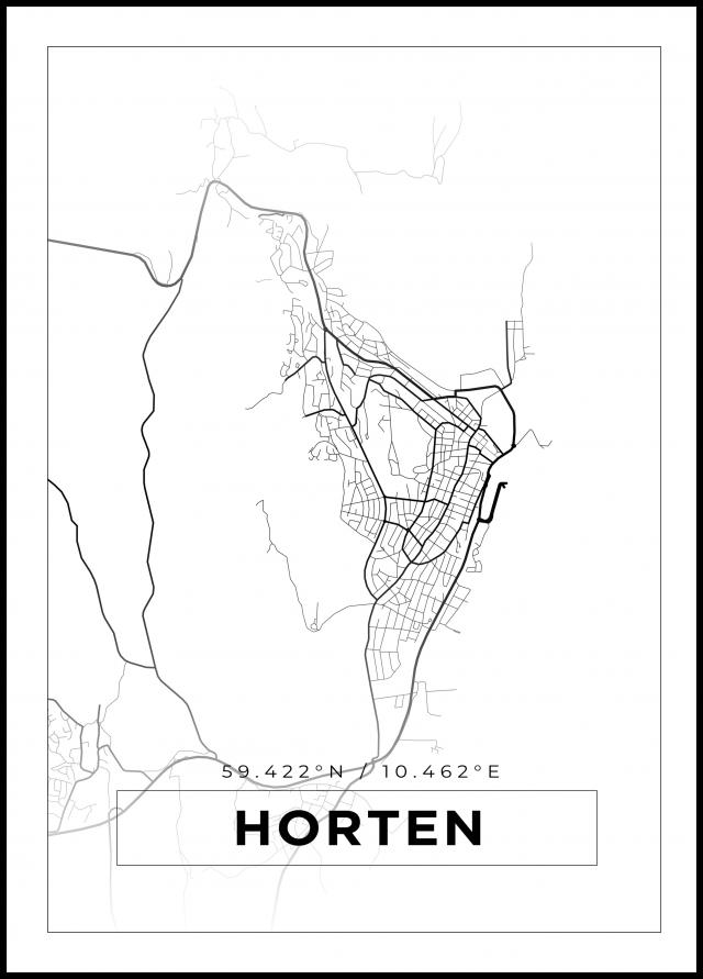 Mappa - Horten - Poster bianco