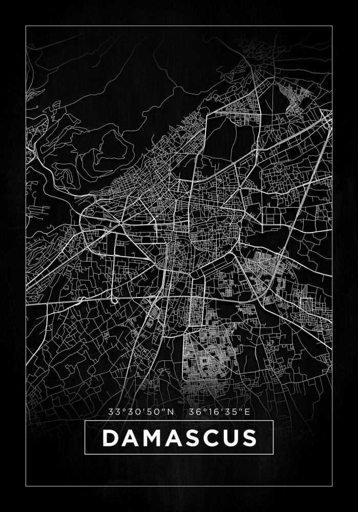 Mappa - Damascus - Nero Poster