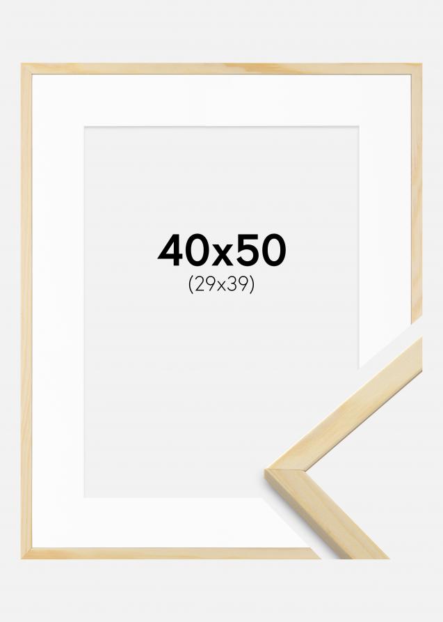 Cornice Galant Pino 40x50 cm - Passe-partout Bianco 30x40 cm