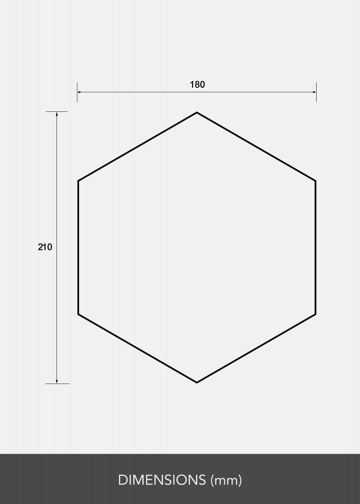 Specchio Set Hexagon 18x21 cm - 5 cad.