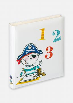 Album per bambini Pirat Scuola - 28x30,5 cm (50 Pagine bianche / 25 fogli)