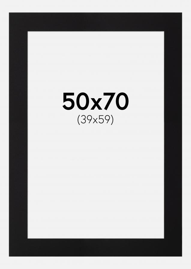 Passe-partout Nero Standard (Bordo interno bianco) 50x70 cm (39x59)
