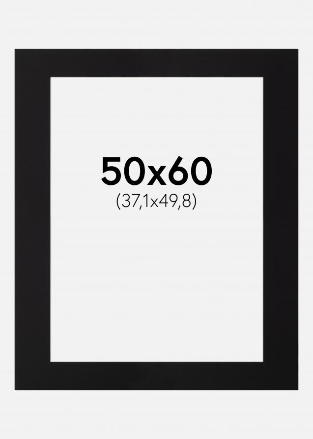 Passe-partout Nero Standard (Bordo interno bianco) 50x60 cm (37,1x49,8)