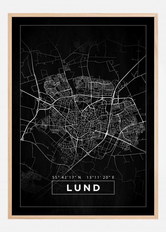 Mappa - Lund - Poster nero