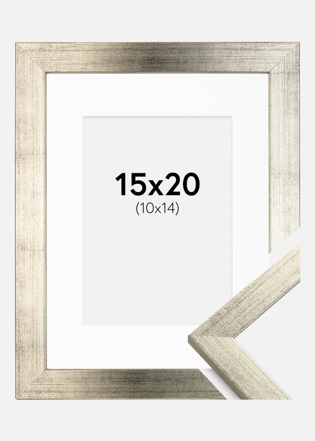 Cornice Stilren Argento 15x20 cm - Passe-partout Bianco 11x15 cm