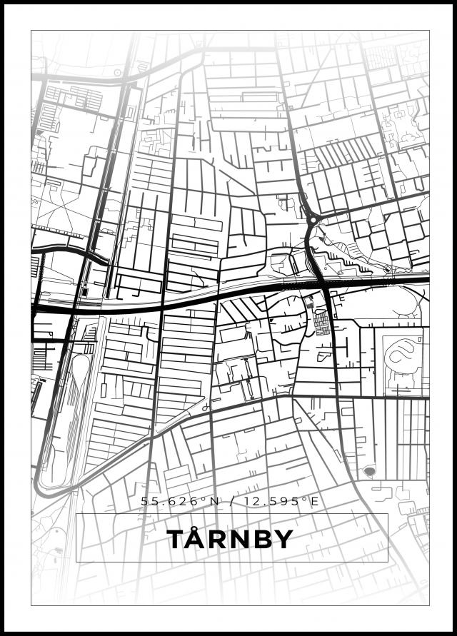 Mappa - Tårnby - Poster bianco