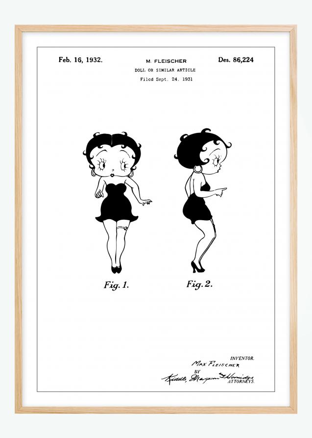 Disegni di brevetti - Betty Boop Poster