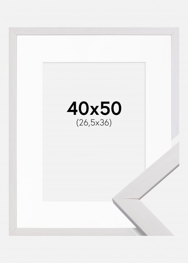 Cornice Stilren Bianco 40x50 cm - Passe-partout Bianco 27,5x37 cm