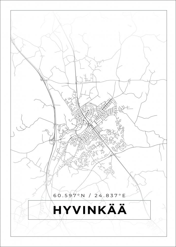 Mappa - Hyvink - Poster bianco
