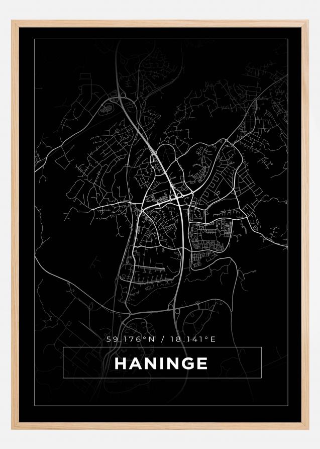 Mappa - Haninge - Poster nero