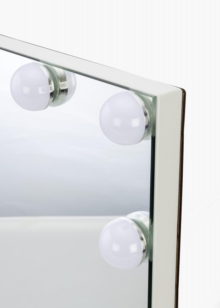 KAILA Specchio per trucco II Bianco - 50x42 cm