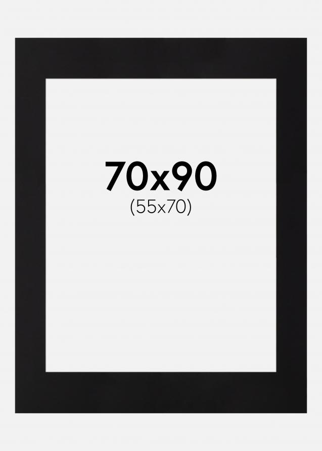 Passe-partout Nero Standard (Bordo interno bianco) 70x90 (55x70)