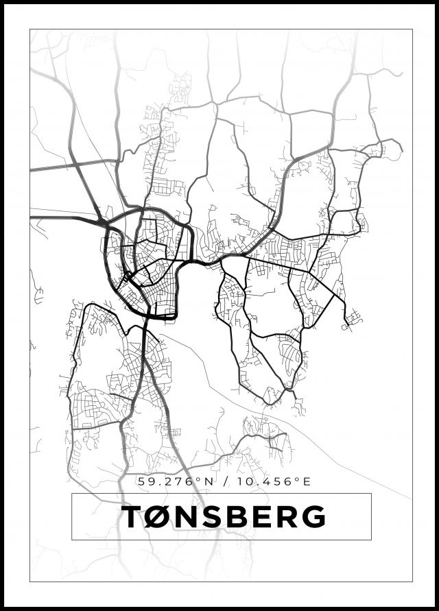 Mappa - Tønsberg - Poster bianco