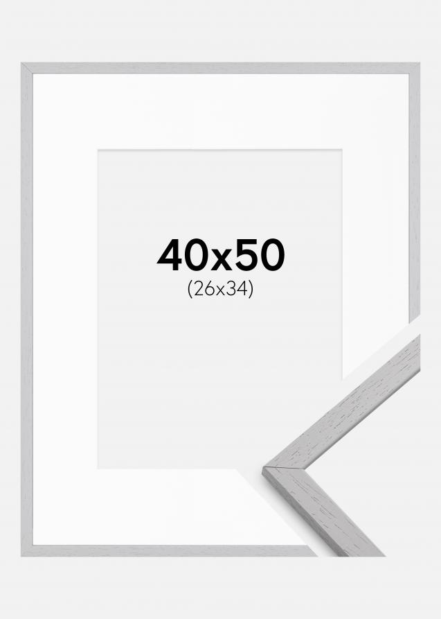 Cornice Edsbyn Grey 40x50 cm - Passe-partout Bianco 27x35 cm