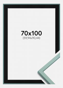 Cornice E-Line Verde 70x100 cm - Passe-partout Nero 24x36 inches