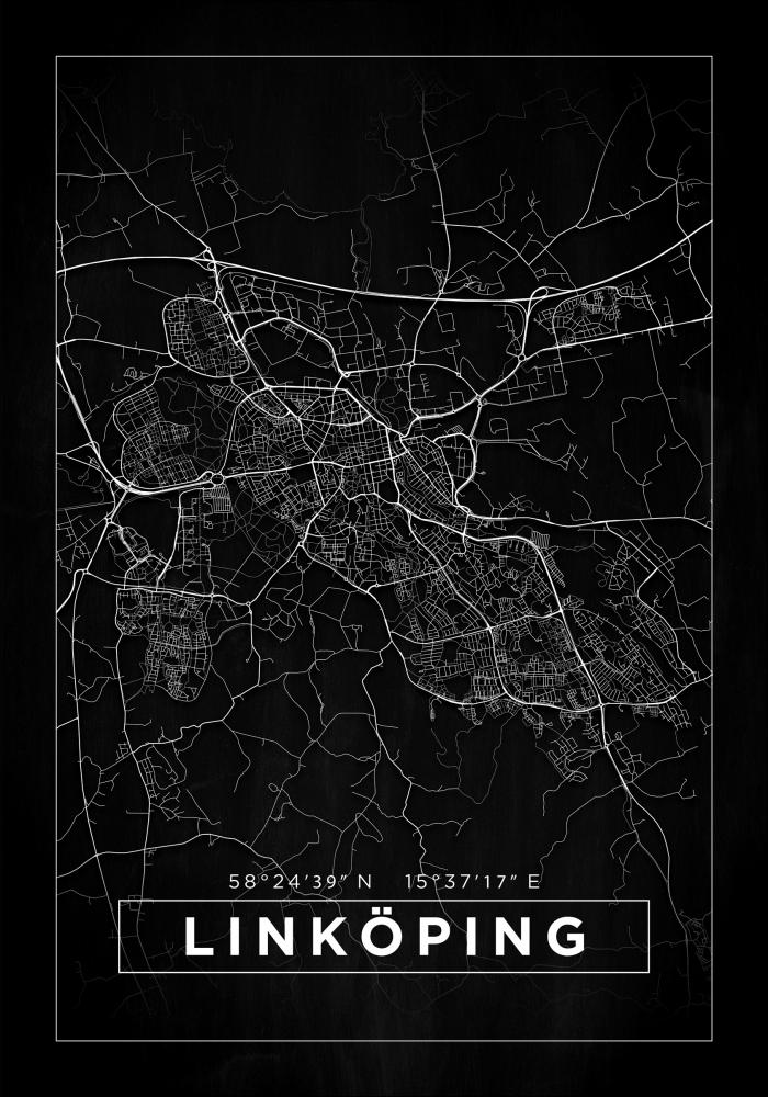 Mappa - Linkping - Poster nero