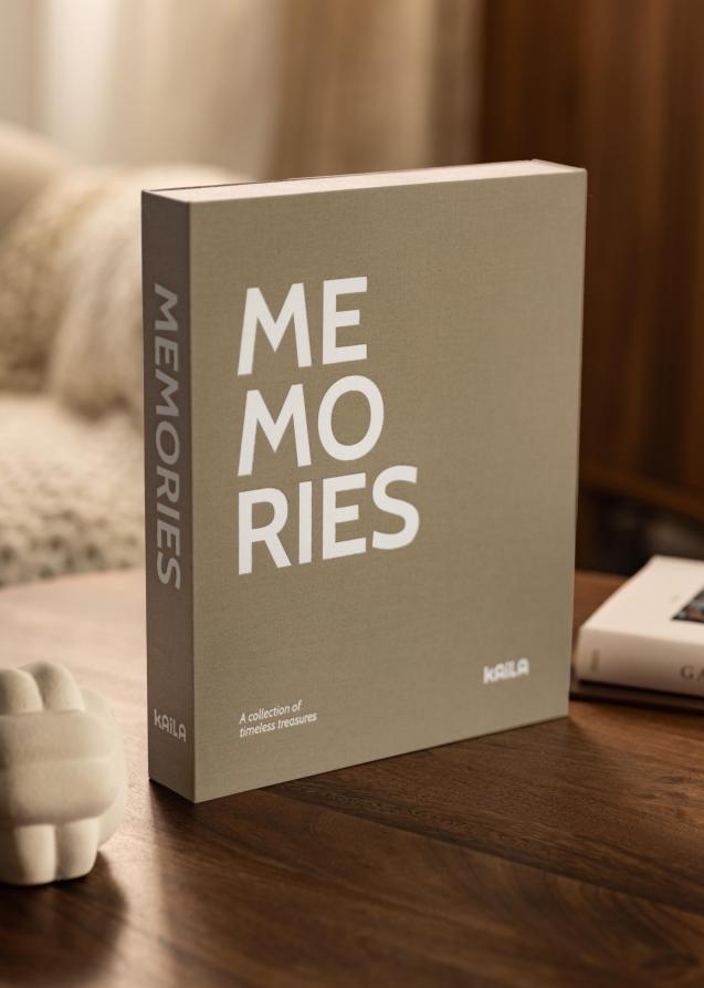 KAILA MEMORIES Grey/White - Coffee Table Photo Album (60 Pagine nere)