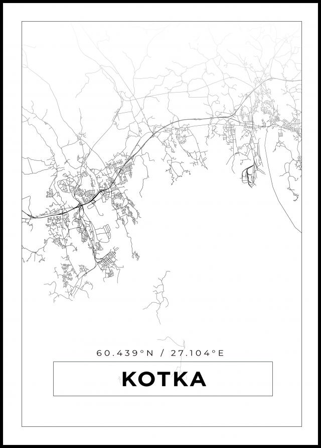 Mappa - Kotka - Poster bianco