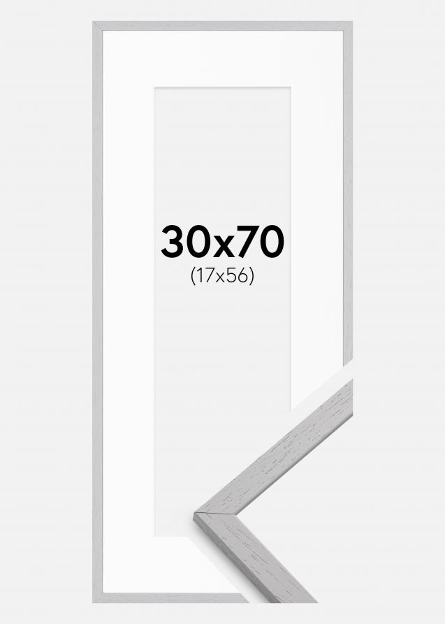 Cornice Edsbyn Grey 30x70 cm - Passe-partout Bianco 18x57 cm