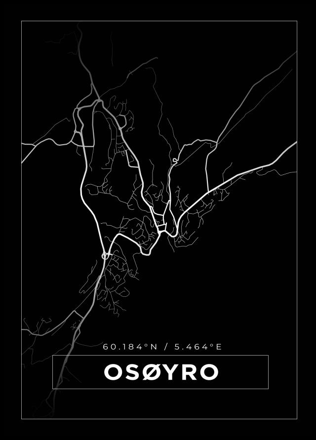 Mappa - Osøyro - Poster nero