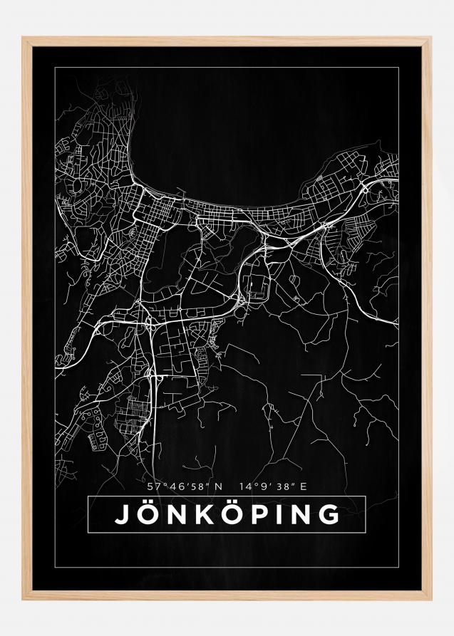 Mappa - Jönköping - Poster nero