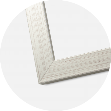 Cornice Silver Wood 24x24 cm - Passe-partout Bianco 18x18 cm