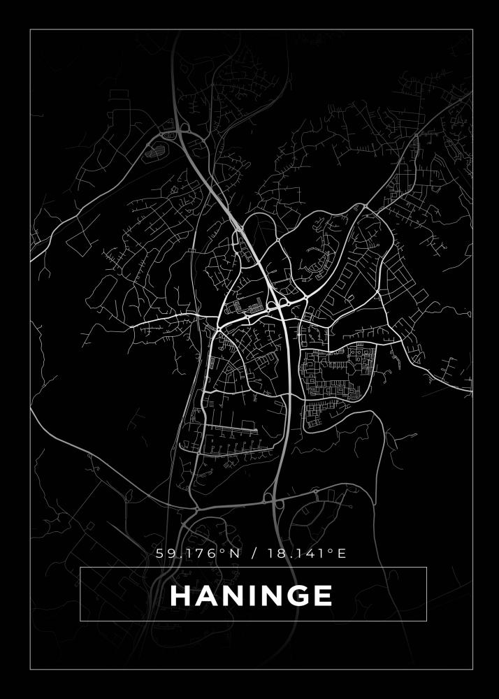 Mappa - Haninge - Poster nero