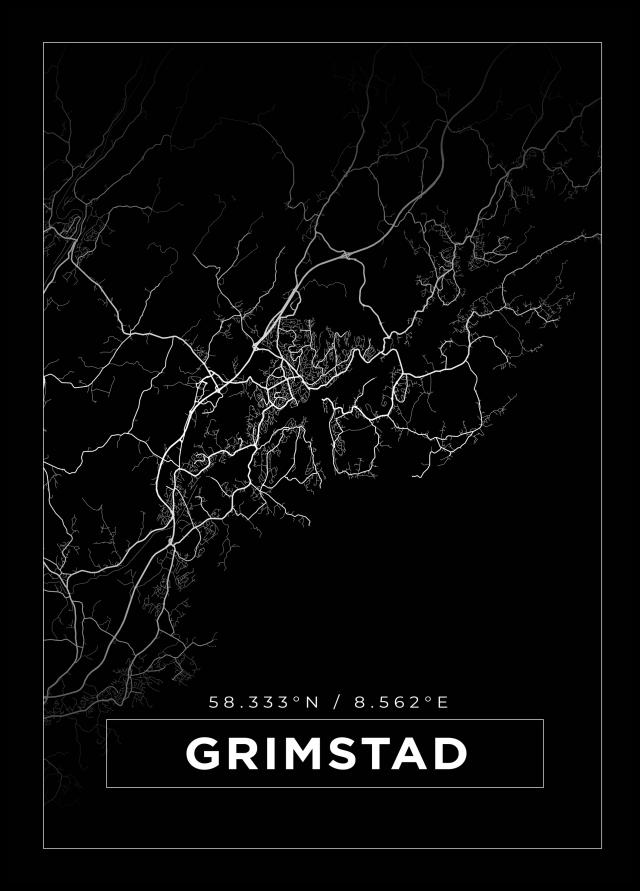 Mappa - Grimstad - Poster nero