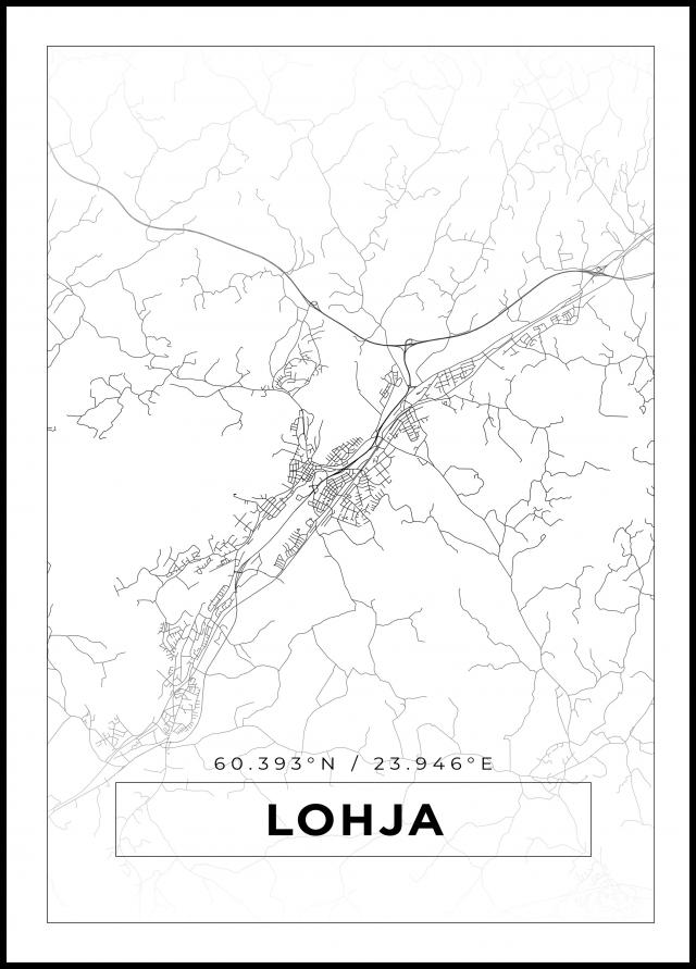 Mappa - Lohja - Poster bianco