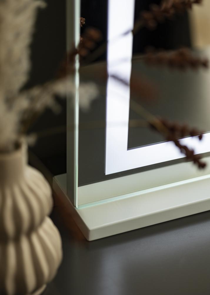 KAILA Specchio per trucco Vanity LED Bianco 80x65 cm