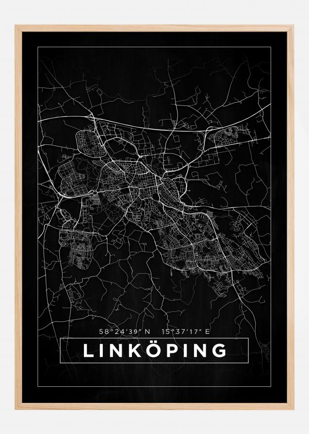 Mappa - Linköping - Poster nero